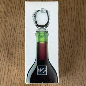 Mikasa Crystal Apple Wine Bottle Stopper